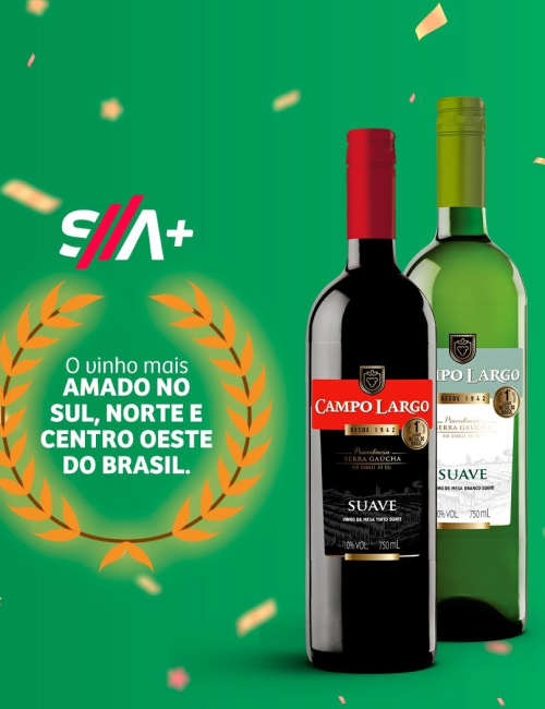 Vinho Campo Largo eleito o queridinho em várias regiões do país